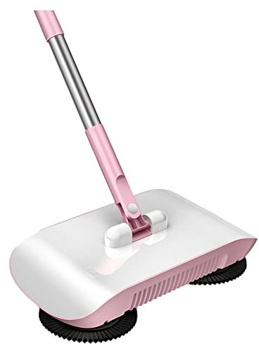 Lckiioy Walk-Behind Roboter Staubsauger Haushaltsreinigung All-in-One Maschine Haushalt 3 in 1 Walk-Behind Cleaner Rosa