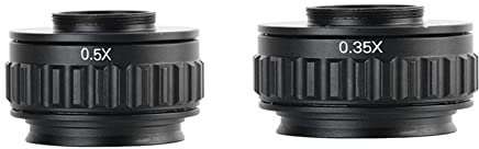 SCUDGOOD Microscope Adapter 0.35X/0.5X Camera Eyepiece Trinocular Adapter Aluminum Alloy Microscope Accessory