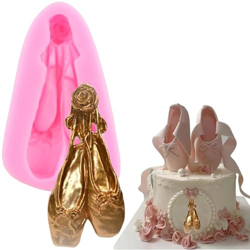 XMOLDNMS Ballet Shoes Silicone Fondant Mold For Cake Decorating Cupcake Topper Candy Chocolate Gum Paste Polymer Clay