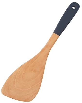 Wizoowip Stir-fry Shovel Wooden Shovel Wooden Spatula Soup Spoon with Ergonomic Handle Non-slip Heat-resistant Stir-fry Pan Spatula Rice Spoon A
