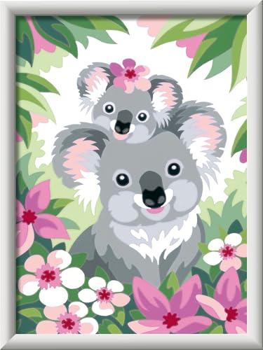 Ravensburger CreArt 20050 - Koala Cuties - Malen nach Zahlen für Kinder ab 9 Jahre - Jubiläum 50 Jahre Blaues Dreieck