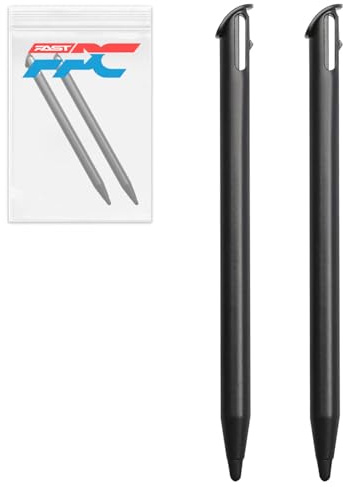 2 stylets noirs de rechange pour écran tactile Nintendo NEW 3DS XL