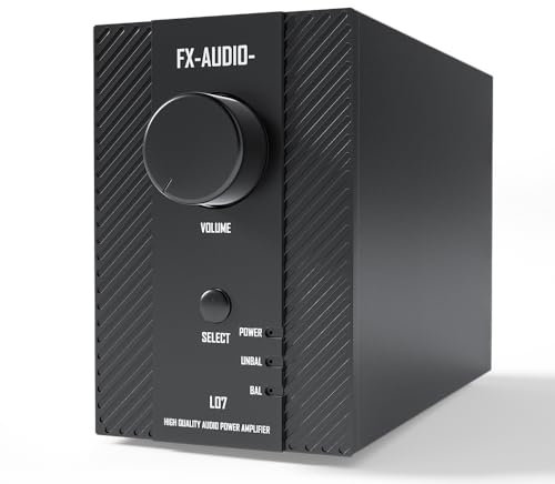 FX-Audio- L07 Stereo Audio Verstärker 200W x2 MA5332MS 2 Kanal Class D Power Amp Bridgeable BTL 400W Hi-Fi Fully Balanced Amp für Passive Bookshelf Desktop Lautsprecher Home Theater