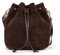 HOLZRICHTER Berlin Beuteltasche No 1-1 (M) Kaffee - feminine Beuteltasche, Bucket Bag, Shopper, handgefertigt aus Premium-Veloursleder