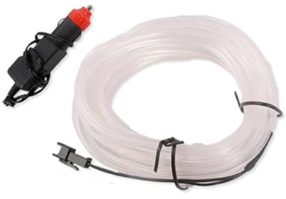 LED-Streifen für Auto, Innenraum, 5 m, angetrieben durch Zigarettenanzünder 12 V, perfekt für Auto-Dekoration und Stimmungsbeleuchtung (weiß)