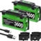 EXTREMECOOL - Rechargeable battery for Xbox Series X|S/One S|X/One Elite, Xbox Play and charging kit included 2 x 3600mWh X-1 batteries, 4 battery covers, USB C charging cable