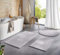 Taracarpet Badematte Homestyle rutschfest waschbar Badezimmerteppich Bad-Vorleger, WC Deko, Duschvorleger für Dusche und Badewannen sehr weich und als Set kombinierbar Grau Wellen 080x150 cm