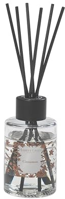 Hassett Green London - Cinnamon - Large Fragrance Oil Reed Diffuser - 200ml Glass Bottle with 6 Thick Fibre Reeds - Packaging-Free