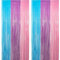Lametta Vorhang Rosa Blau Lila - GREATRIL Luftschlangen Party Vorhang Fotowand Hintergrund Dekorationen für My Little Pferde Einhorn Meerjungfrau Unterwasserwelt Party