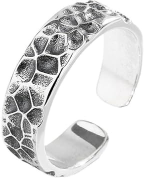 Auriselle Herrenring Verstellbar Geometrischer Crackle Vintage Wikinger Retro Offener Ring Daumenring Gothic Schmuck Geschenke für Männer Jungen Vater