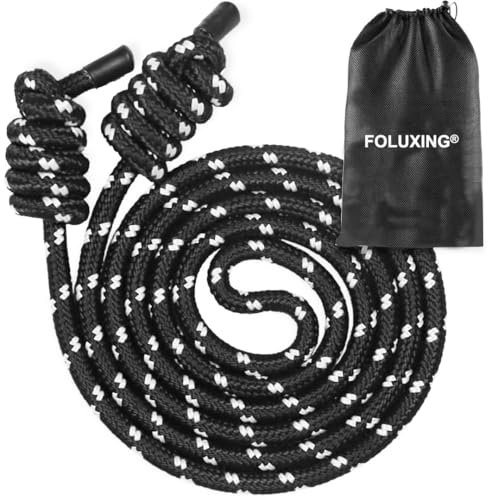 Flow Rope Jump Rope for Fitness - High Performance Adjustable Exercise Jump Rope for Men & Women - Double Woven Workout Rope for Home Gym, Cardio, Boxing & MMA - Indoor/Outdoor Training (Beginner