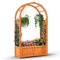 COSTWAY Letto da Giardino Rialzato in Legno, Orto Rialzato Verticale con Griglia, Tetto Curvo, Fodera e Drenaggio, Fioriera Grande per Cortile, Giardino e Patio, 83 x 36 x 146 cm