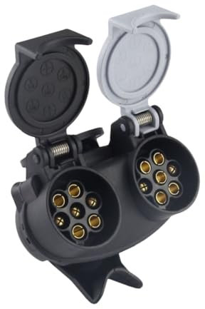 MAGICLULU Adaptateur de Remorque Broches vers Broches Convertisseur Étanche pour Prise de Remorque Compatible avec Véhicules