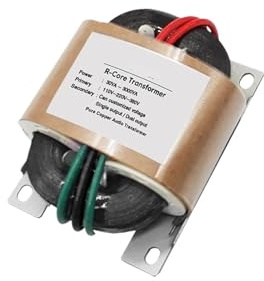 VARNOK R-Typ-Transformator, 5 W, R-Core Leistungstransformator, Dual-Ausgang, 12 V-0-12 V, 15 V-0-15 V, 18 V/24 V, 3 Drähte, reiner Kupferdraht, Audio-Verstärker, Einsatzeingang 220 V, 110 V (Eingang