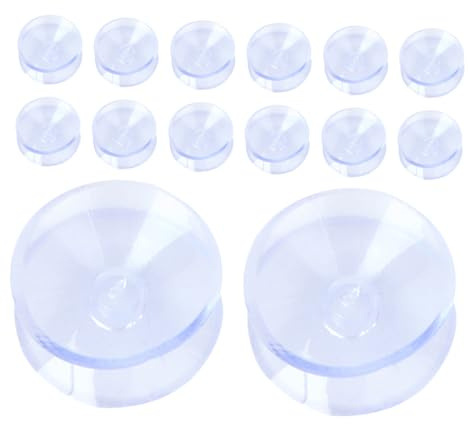 LIFKICH 48pcs Protections Transparentes pour Plateau de Table en Verre Ventouses Double Face en PVC Antidérapantes et Faciles à Entretenir pour Tables Basses à Manger