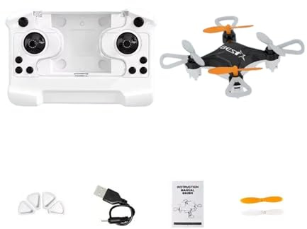Mini Drone, Remote & App-Controlled Pocket Drone: Easy Stunt Flights with 360° Flips, Altitude Hold, LED Lights & Propeller Guards, Indoor/Outdoor Beginner-Friendly RC Quadcopter (Black)