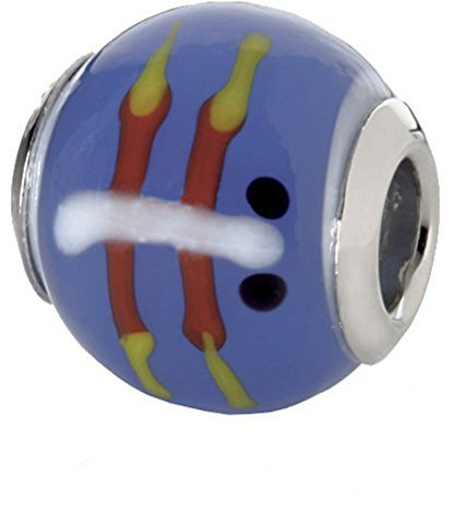 CEM Beads Glaskugel blau 925/-Silber CD708