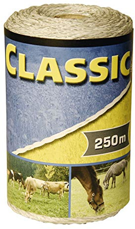 Classic Weidezaunlitze, 250m weiß, 6x 0,20 Niro