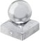 Alberts 327088 Capuchon pour poteau en bois | avec tête sphérique | acier inoxydable | 70 x 70 mm