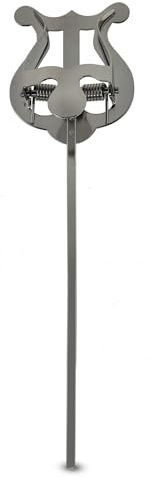 GEWA Marschnotenhalter - Vernickelt - Kleine Lyra - 1 Drücker - Stiellänge 14 cm
