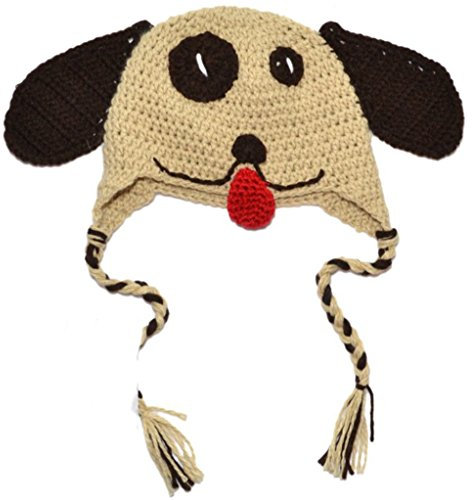 LadyMYP©Handgemachte Strickmütze, Kindermütze, Hüte, 100% Wolle, Babymütze_B43: Hund
