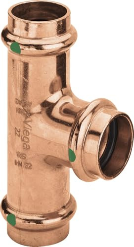 Viega T-Stück Profipress 2418 Kupfer, SC-Contur 22 x 28 x 22 mm, 322687 - 5 Stück