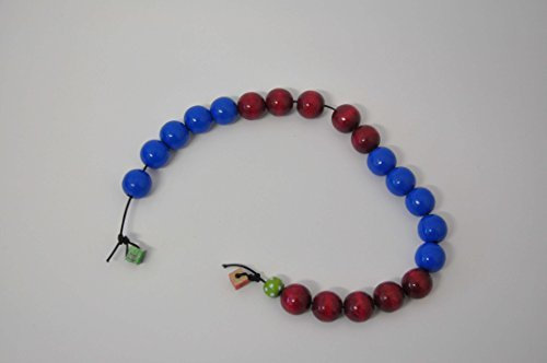 Rechenkette 5er Schritte 20 Kugeln blau und rot