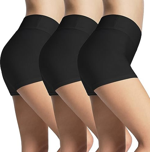 iloveSIA 3X tanzen Shorts Sportshorts Damen Schwarz Stretch-Boy Shorts Fitness Badeshorts,XL