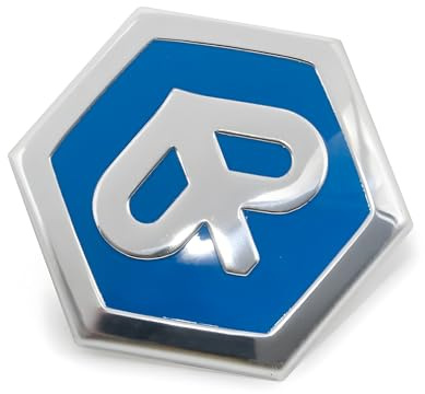 Emblem Piaggio zum Stecken 6-eckig 42x48mm für Piaggio Beverly, Carnaby, X7, X8, X10