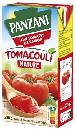 Panzani Purée de tomates fraîches, nature, sans eau ajoutée - La brique de 500g