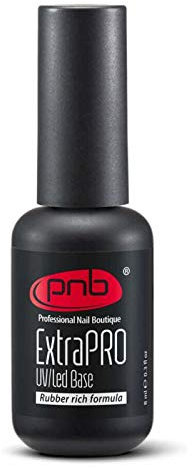 PNB ExtraPRO Rubber Base Gel Clear Soak Off UV LED Rubber Base Coat Rubber Gel Clear Gel Nagellack Maniküre 8ml 50ml (17ml)