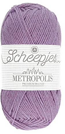 Scheepjes Metropolis 50g - 055 Lima, Purple Yarn for Knitting and Crochet