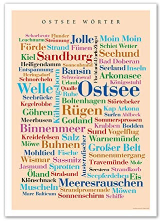 Deine Wörter Poster Ostsee (30x40 cm)