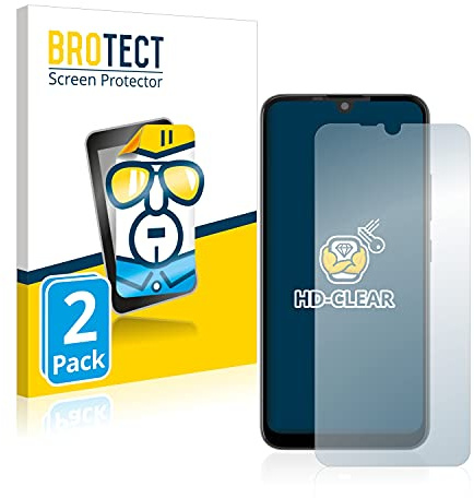 BROTECT Schutzfolie für Gigaset GS190 | 2 Stück Transparenter Displayschutz Made in Germany Klare Displayschutz-Folie Clear Einfache Montage Case-Friendly