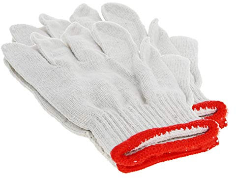 Othmro Lot de 12 paires de gants jetables en latex en caoutchouc industriel Blanc et vert, OTH190828S-0019, Rouge 2 paires.