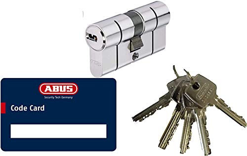 Abus D6PS Türzylinder - Profilzylinder mit Code Card + 5 Schlüssel (40 x 50)