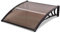 Auvent marquise pergola aluminium 4x3 40 X 40 Résistance porte avant polycarbonate extérieur moderne Fenêtre Ultraviolet Protection Auvent Canopy Tous les éléments météorologiques ( Color : Brown )