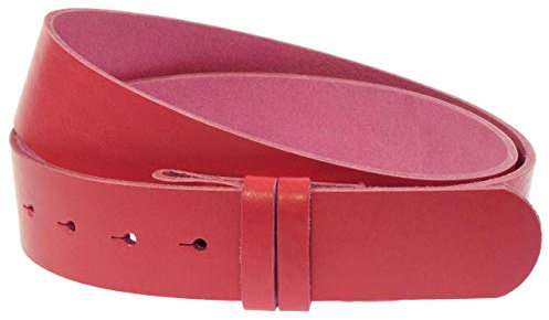 Luca Kayz Ledergürtel Wechselgürtel ohne Wechselschnalle CALVADOS 4cm fuchsia 80cm