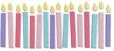 Sizzix Thinlits Stanzschablone 665071 Geburtstagskerzen von Kath Breen Einheitsgröße