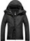 GEMYSE Damen Skijacke für den Berg Winddicht Wasserdicht Outdoor Winterjacke mit Kapuze Fleece (Eisen Grau 08,L)