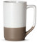 SHOWFULL 16oz Large Coffee Mug, Two Color Combination Big Ceramic Tea Cup with Large Handle with Black Speckled for Men Women Restaurant Home Office Hot Drinks, White