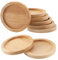 Soucoupe Plateau Plantes Rond Bambou Verre sous Bock Bois Panneau Plateaux d'Egouttement pour Les Plantes Plateaux de Planteur