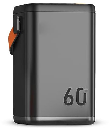 Yunseity Station d'alimentation Portable 18 W, Batterie de Secours Haute capacité 60000 mAh, avec 4 Sorties et 2 entrées, Port USB, Port PD 3.0 Type C, pour l'extérieur Gris