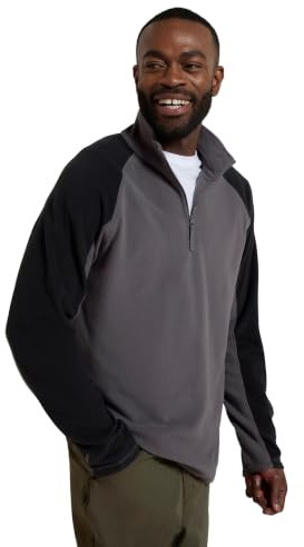 Mountain Warehouse Ashbourne Mens Fleece Jumper | Lightweight, Breathable Anti-Pill Mens Half Zip Top with Microfleece for Warmth & Comfort, For Layering, Everyday Casual Wear