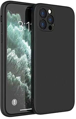 Mixroom - Cover Custodia Case per iPhone 14 PRO Protezione Copre Fotocamera in Silicone TPU Opaco con Bordi Piatti Colore Nero