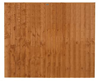 Forest Garden 6ft x 5ft (1.83m x 1.54m) Closeboard Fence Panel - Pack of 5