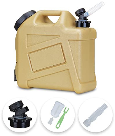 UPWOIGH Water Container, 10 Liters Water Jug,Truly No Leakage Water Storage, Overlanding Gear,Small Warm Sand Color Water Tank,BPA Free Portable Emergency Water Containers for Camping, Hiking