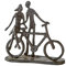 Casablanca Design Skulptur Pair on Bike Paar mit Fahrrad Höhe 15 cm Breite 15 cm aus Eisen brüniert Wohnzimmer Skulpturen Deko Modern
