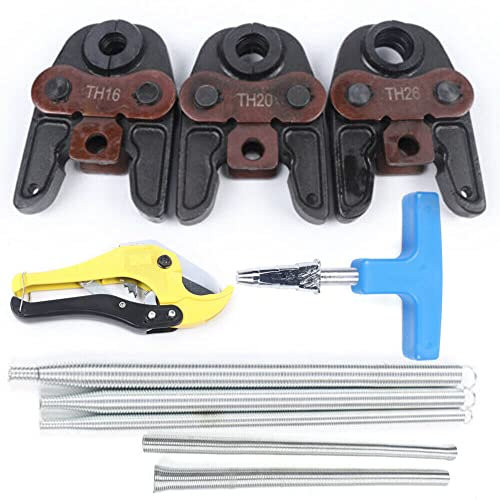 Werkzeugset mit Presszangen, Pressbacken TH16 TH20 TH26 für Verbundrohr Systeme Zangen-Sets Länge 150 mm Breite 101 mm für Verbundrohr Radialpresse Werkzeugset Rohrpresszange Crimpzange