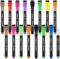 OFFCUP Whiteboard Stifte, 16 Farbe Trocken Abwischbare Marker, Abwischbar Stift mit Radierer, Whiteboard Marker mit Feiner Spitze für Whiteboards Memoboard Pinnwand Flipchart Marker